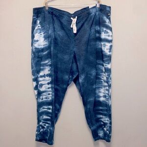 Livi Active by Lane Bryant NWT Plus Size Blue Tie-dye High-rise Sweatpants